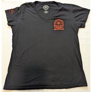 Ballast Point Grapefruit Sculpin IPA V Neck T Shirt Womens Large Black Beer Tee